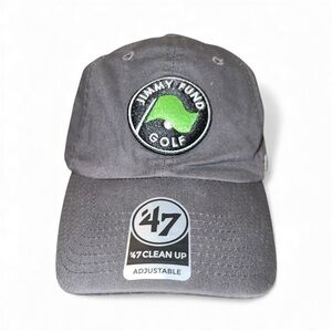 Jimmy Fund Golf Gray '47 Brand Clean Up Cap Hat Conquer Cancer Adjustable NWOT